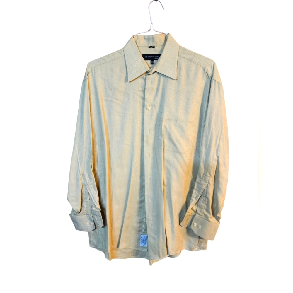 Kenneth Cole Men's Button Down Twill Dress Shirt